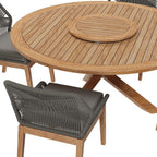EEI-6118 Wellspring 5-Piece Outdoor Patio Teak Wood Dining Set by Modway