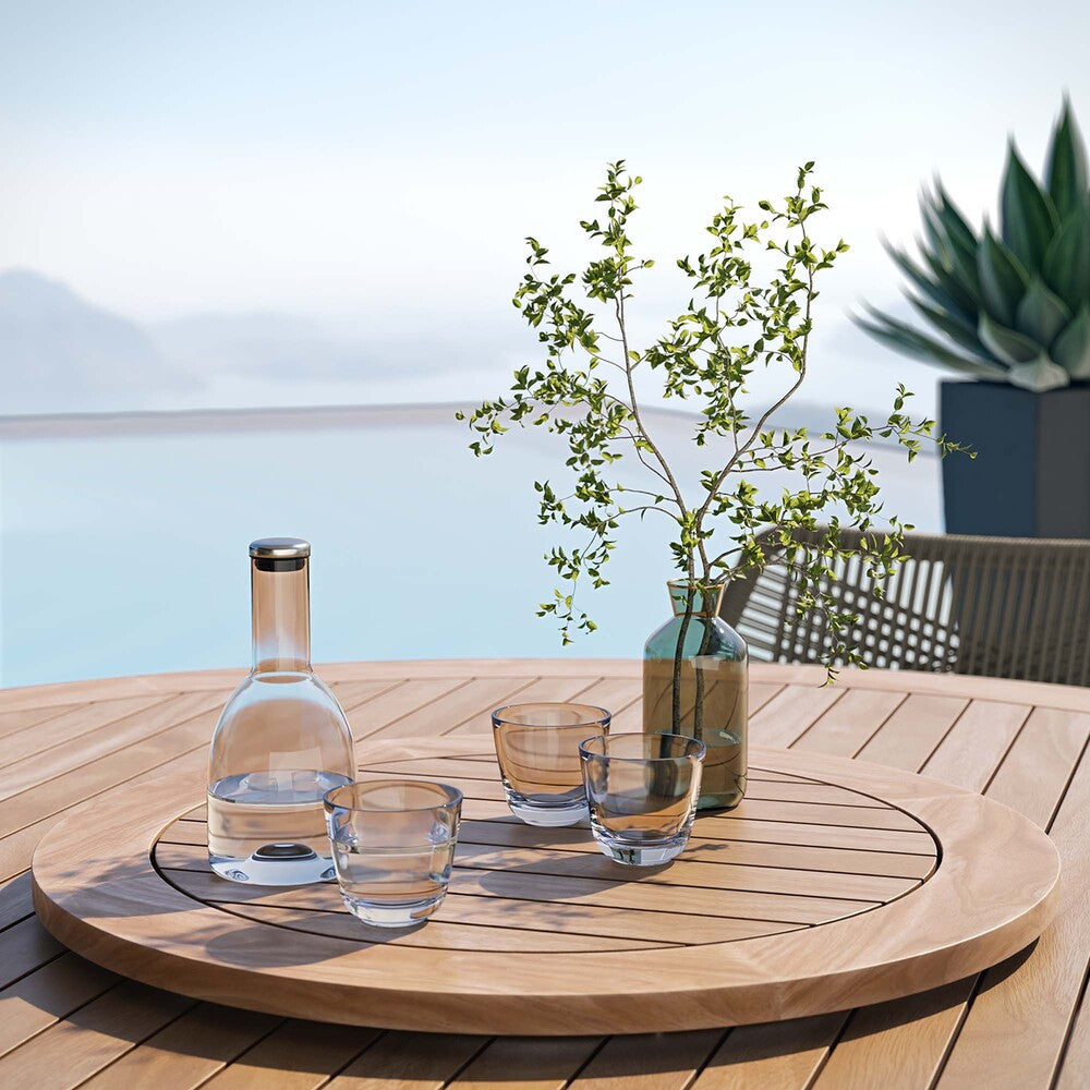 EEI-6118 Wellspring 5-Piece Outdoor Patio Teak Wood Dining Set by Modway