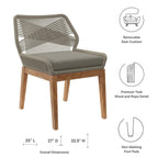 EEI-6118 Wellspring 5-Piece Outdoor Patio Teak Wood Dining Set by Modway