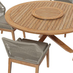 EEI-6118 Wellspring 5-Piece Outdoor Patio Teak Wood Dining Set by Modway