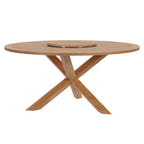 EEI-5745-NAT Wellspring 63" Outdoor Patio Teak Wood Dining Table by Modway