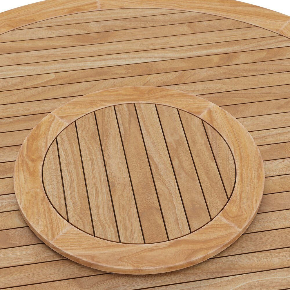 EEI-5745-NAT Wellspring 63" Outdoor Patio Teak Wood Dining Table by Modway