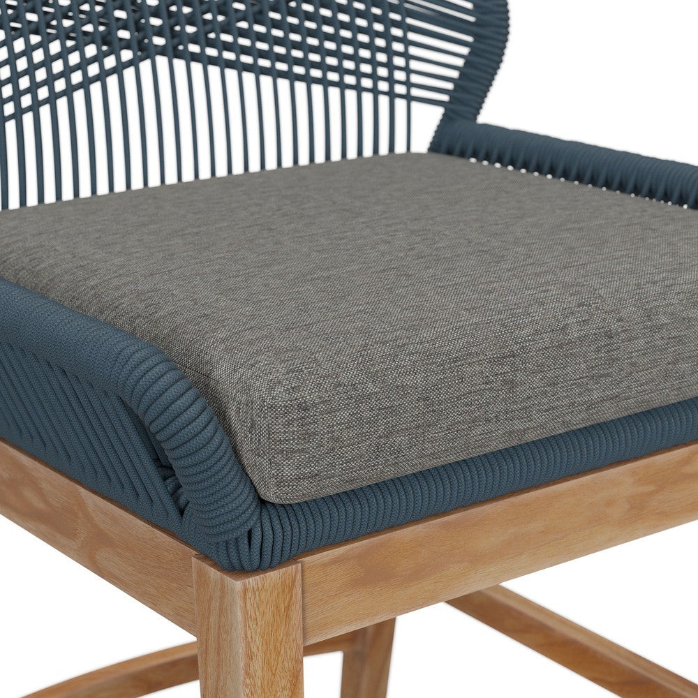 EEI-7126 Wellspring Outdoor Patio Teak and Rope Counter Stool by Modway