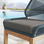 EEI-7126 Wellspring Outdoor Patio Teak and Rope Counter Stool by Modway