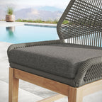 EEI-7126 Wellspring Outdoor Patio Teak and Rope Counter Stool by Modway