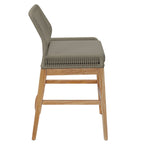 EEI-7126 Wellspring Outdoor Patio Teak and Rope Counter Stool by Modway