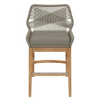 EEI-7126 Wellspring Outdoor Patio Teak and Rope Counter Stool by Modway