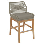 EEI-7126 Wellspring Outdoor Patio Teak and Rope Counter Stool by Modway