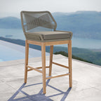 EEI-5746 Wellspring Outdoor Patio Teak Wood Bar Stool by Modway