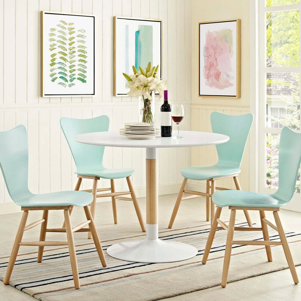 EEI-2666-WHI-SET Whirl Round Dining Table by Modway