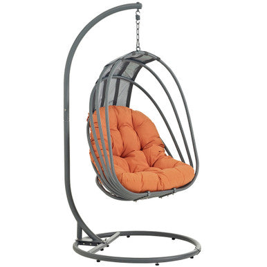 Modway EEI-2656-ORA-SET Whisk Outdoor Patio Swing Chair Without Stand Orange
