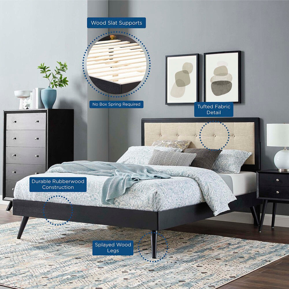 Modway Willow Wood King Platform Bed With Splayed Legs by Modway-MOD-6638