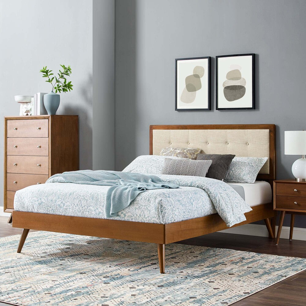 Modway Willow Wood King Platform Bed With Splayed Legs by Modway-MOD-6638