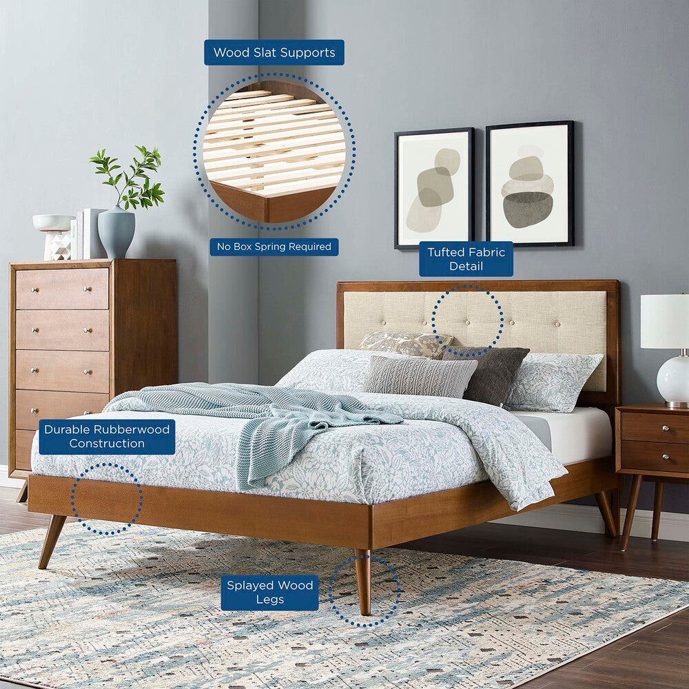 Modway Willow Wood King Platform Bed With Splayed Legs by Modway-MOD-6638