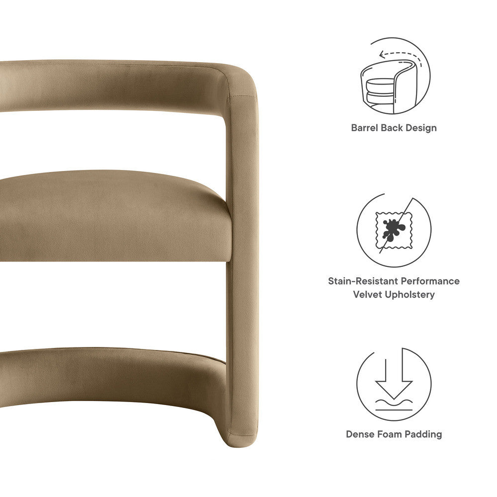 EEI-7052 Winslow Barrel Performance Velvet Dining Chair by Modway