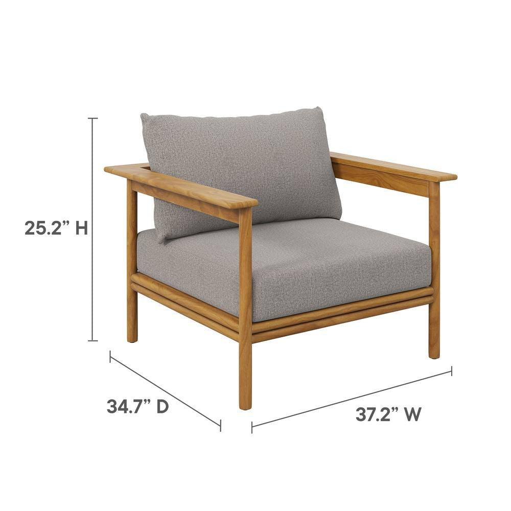 EEI-7069 Wren 6-Piece Outdoor Patio Teak Wood Furniture Set by Modway