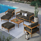 EEI-7069 Wren 6-Piece Outdoor Patio Teak Wood Furniture Set by Modway