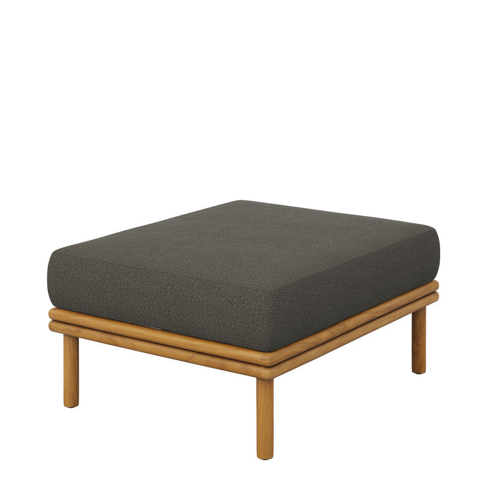 EEI-7067 Wren Outdoor Patio Teak Wood Armchair and Ottoman Set by Modway
