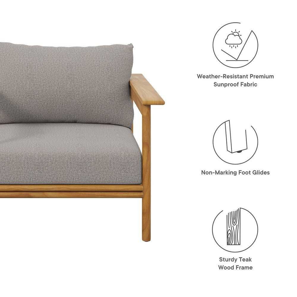 EEI-7007 Wren Outdoor Patio Teak Wood Armchair by Modway