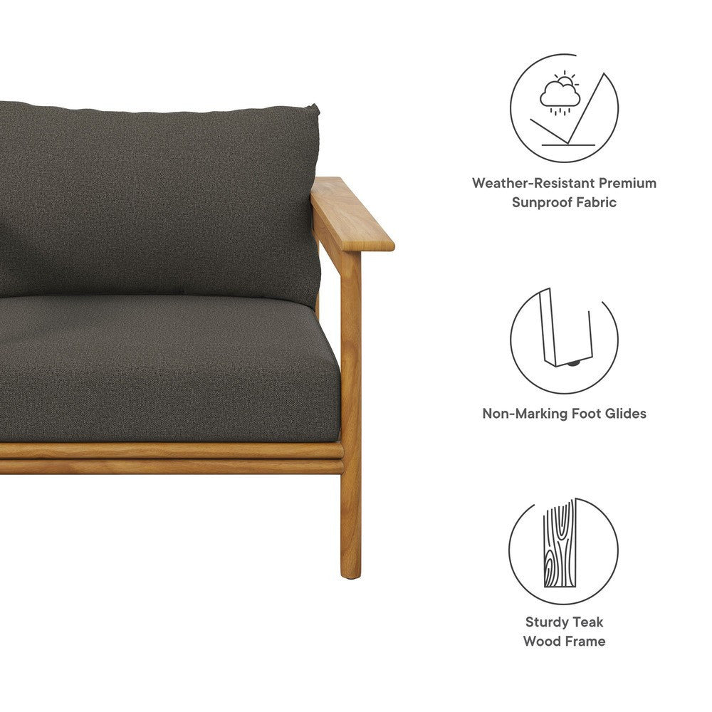 EEI-7007 Wren Outdoor Patio Teak Wood Armchair by Modway