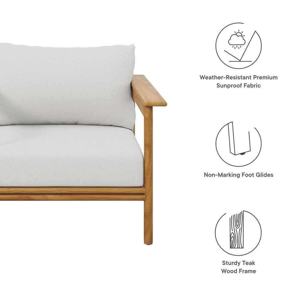 EEI-7007 Wren Outdoor Patio Teak Wood Armchair by Modway