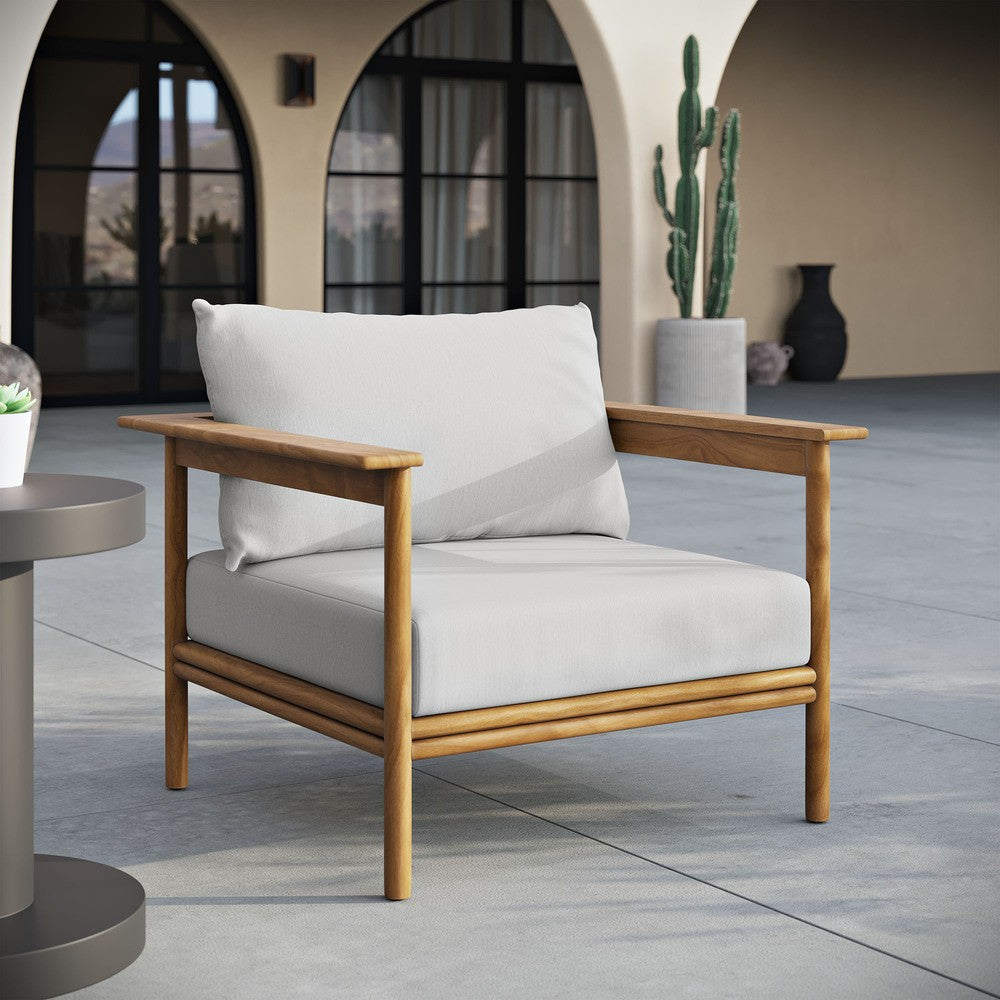 EEI-7007 Wren Outdoor Patio Teak Wood Armchair by Modway