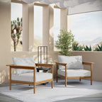EEI-7068 Wren Outdoor Patio Teak Wood Armchair Set of 2 by Modway