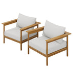 EEI-7068 Wren Outdoor Patio Teak Wood Armchair Set of 2 by Modway