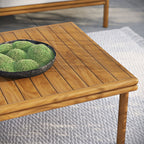 EEI-7010-NAT Wren Outdoor Patio Teak Wood Coffee Table by Modway