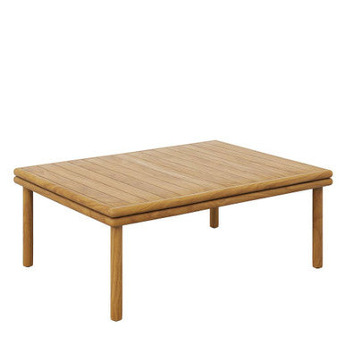 Modway EEI-7010-NAT Wren Outdoor Patio Teak Wood Coffee Table Natural