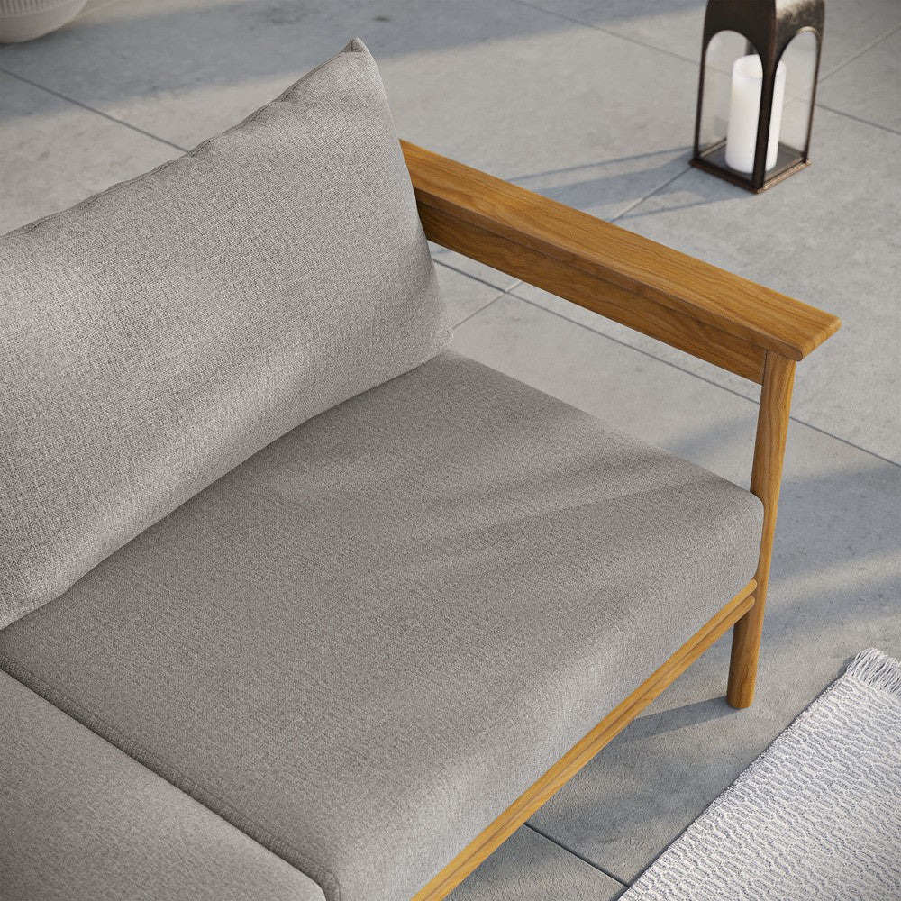 EEI-7008 Wren Outdoor Patio Teak Wood Sofa by Modway