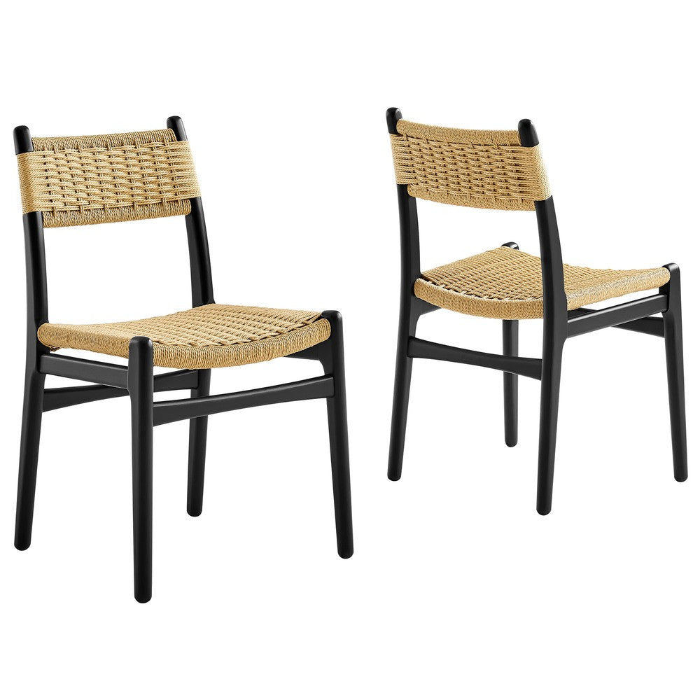 EEI-7044 Wynn Rope and Wood Dining Side Chairs Set of 2 by Modway