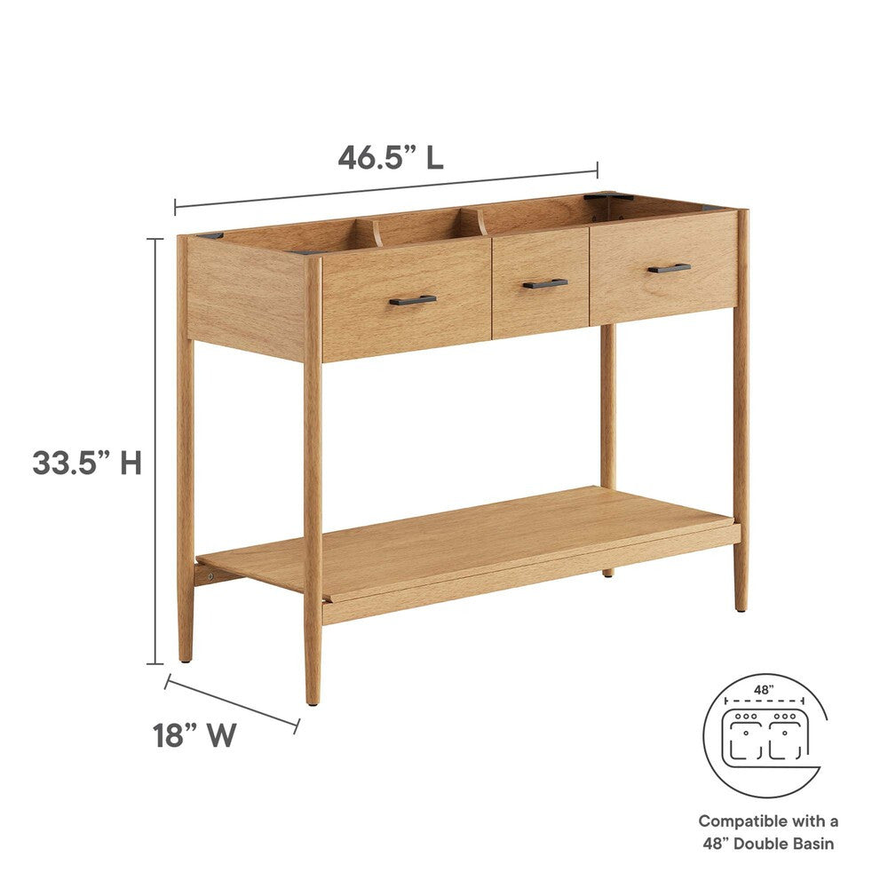 EEI-6356 Zaire 48" Double Sink Compatible Bathroom Vanity Cabinet (Sink Basin Not Included) by Modway