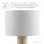 Modway Zenith Travertine Table Lamp With Fabric Drum Shade by Modway-EEI-7213-TRV