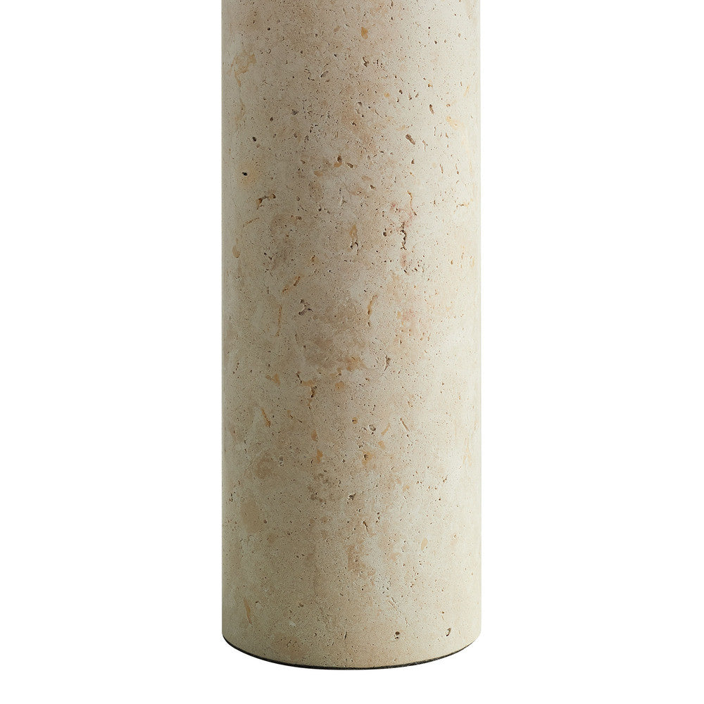 Modway Zenith Travertine Table Lamp With Fabric Drum Shade by Modway-EEI-7213-TRV