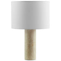 Modway EEI-7213-TRV Zenith Travertine Table Lamp With Fabric Drum Shade Travertine