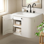 Modway Zia 24" Wall-Mount Bathroom Vanity with Marble Sink by Modway-EEI-7162