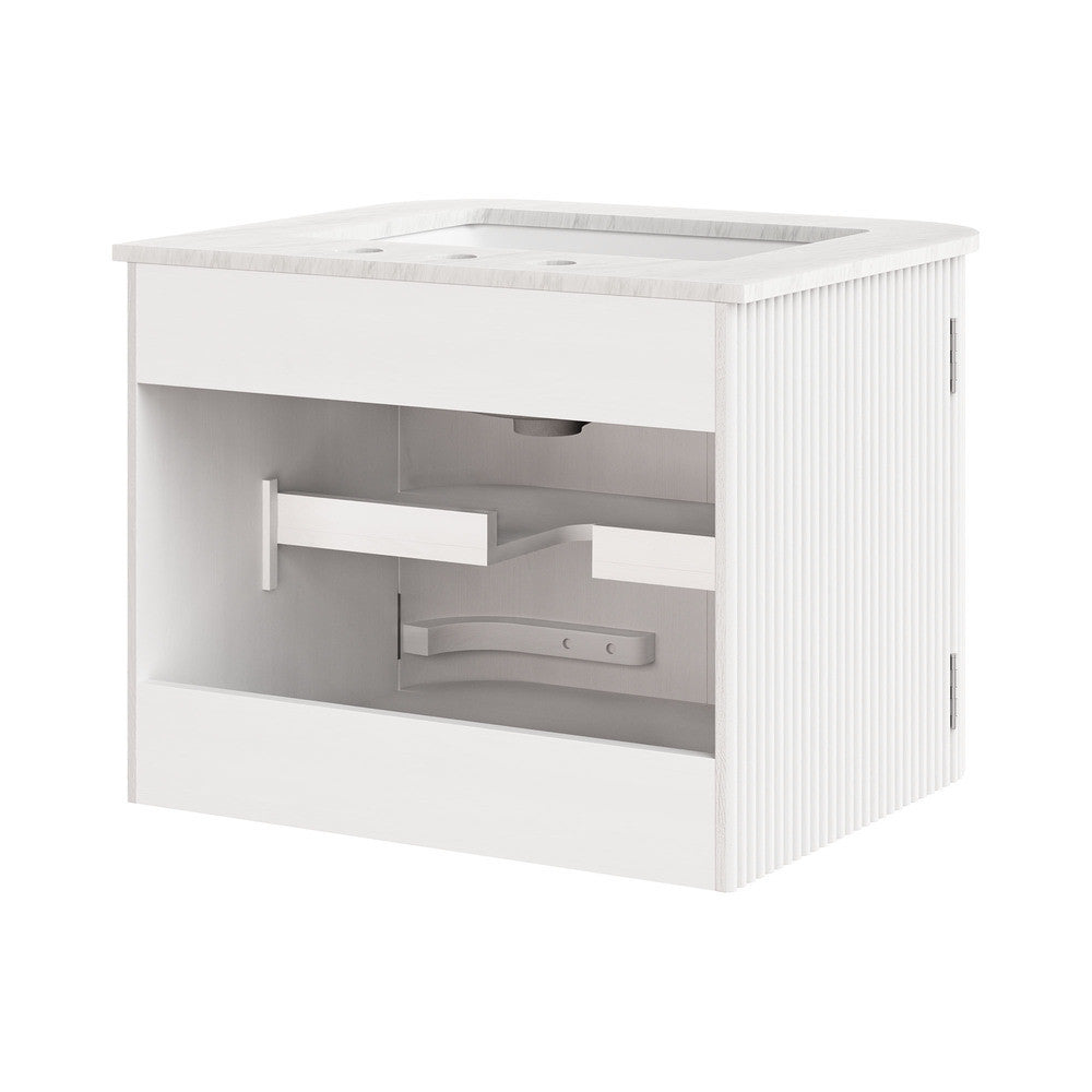 Modway Zia 24" Wall-Mount Bathroom Vanity with Marble Sink by Modway-EEI-7162