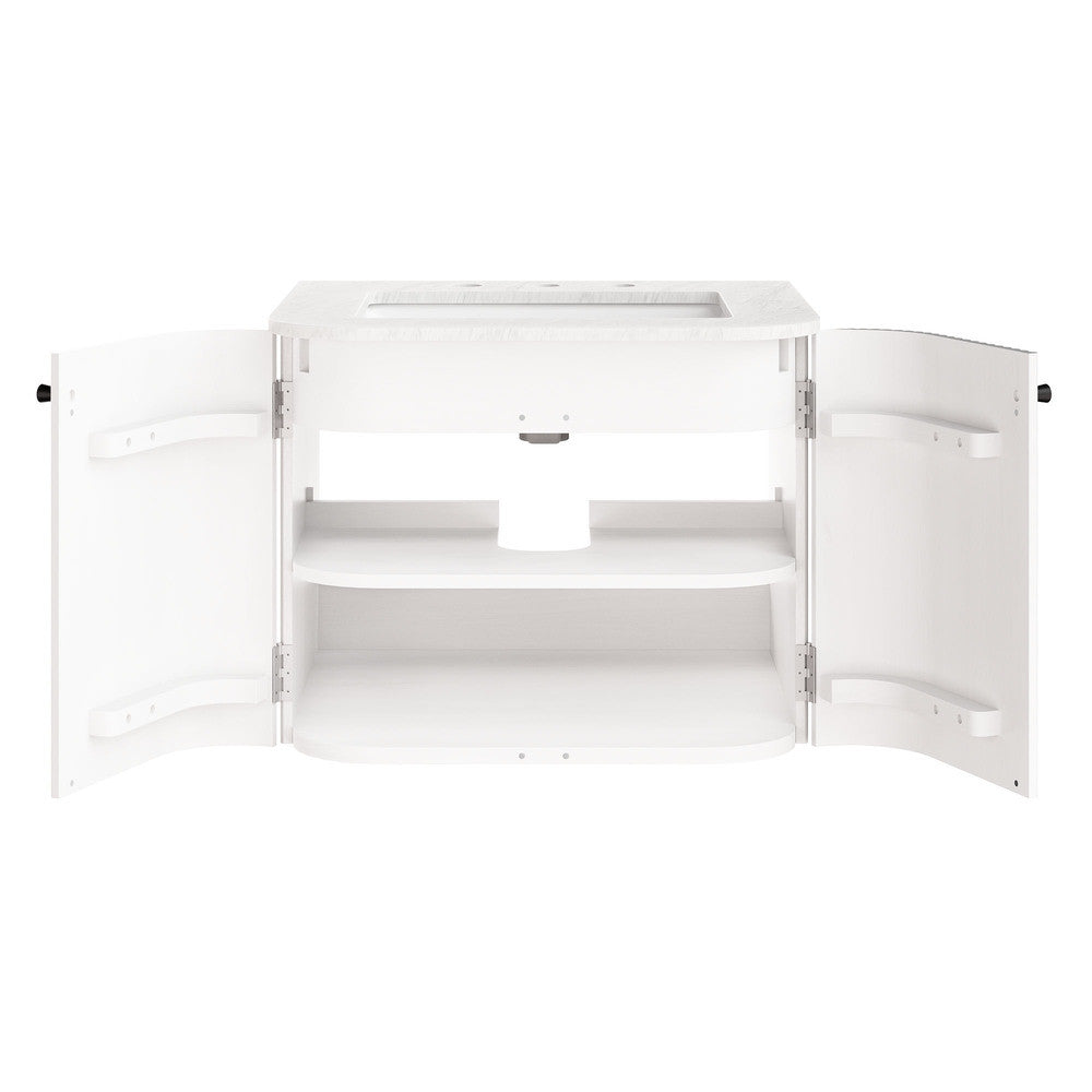 Modway Zia 24" Wall-Mount Bathroom Vanity with Marble Sink by Modway-EEI-7162
