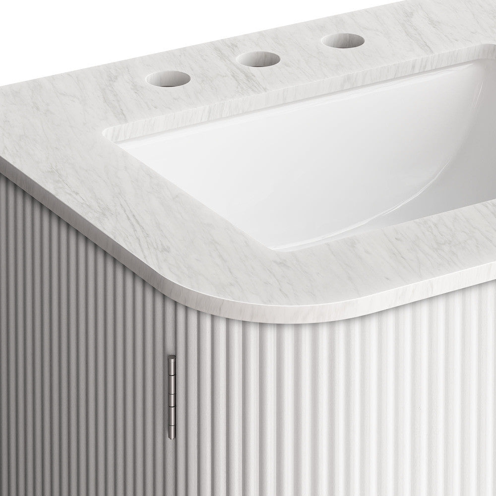 Modway Zia 24" Wall-Mount Bathroom Vanity with Marble Sink by Modway-EEI-7162
