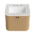 Modway Zia 24" Wall-Mount Bathroom Vanity with Marble Sink by Modway-EEI-7162