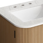 Modway Zia 24" Wall-Mount Bathroom Vanity with Marble Sink by Modway-EEI-7162
