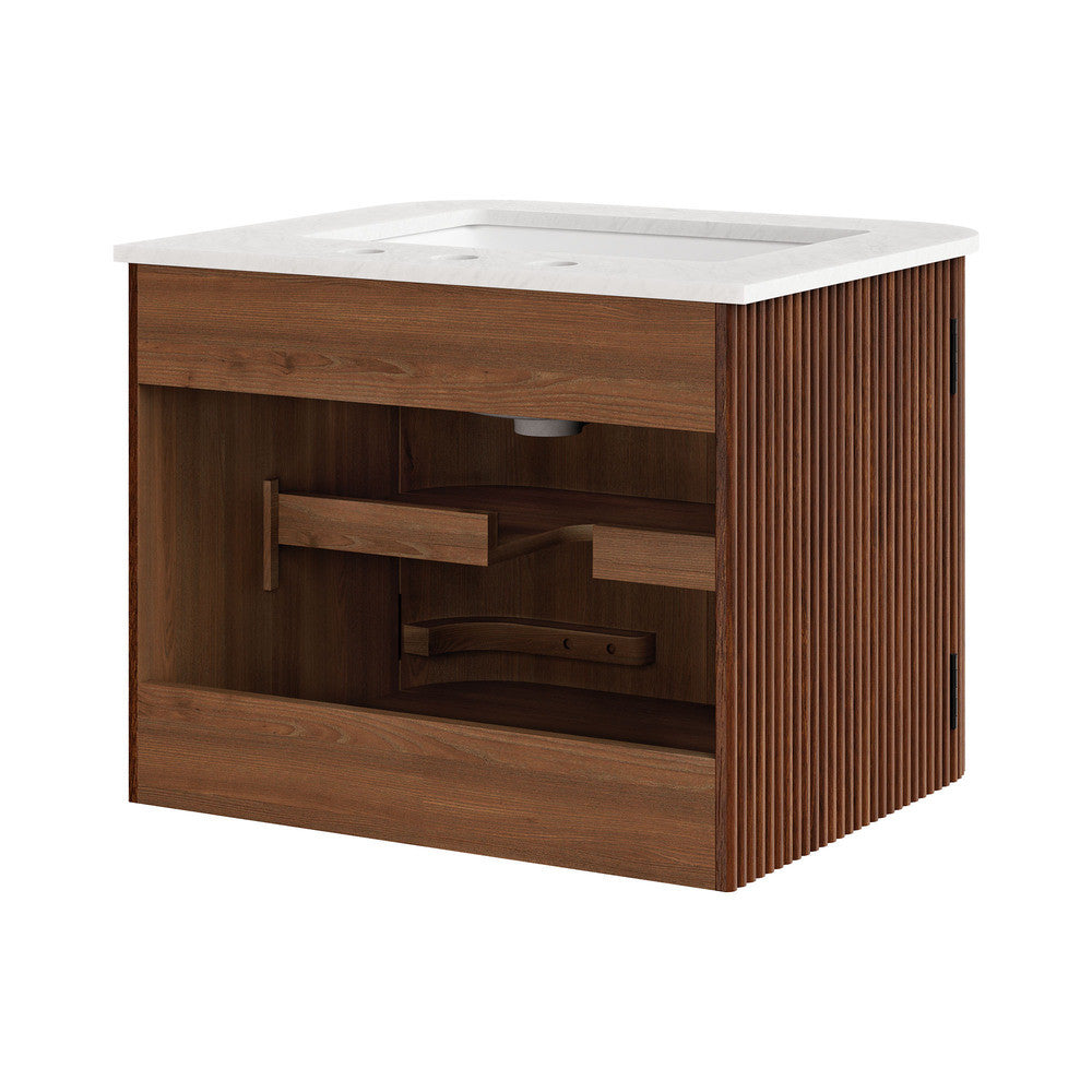 Modway Zia 24" Wall-Mount Bathroom Vanity with Marble Sink by Modway-EEI-7162