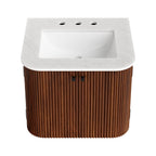 Modway Zia 24" Wall-Mount Bathroom Vanity with Marble Sink by Modway-EEI-7162