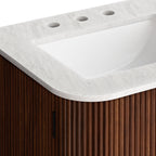 Modway Zia 24" Wall-Mount Bathroom Vanity with Marble Sink by Modway-EEI-7162