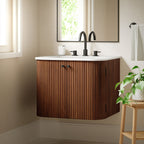 Modway Zia 24" Wall-Mount Bathroom Vanity with Marble Sink by Modway-EEI-7162
