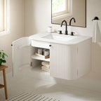 Modway Zia 30" Wall-Mount Bathroom Vanity with Marble Sink by Modway-EEI-7208