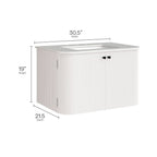 Modway Zia 30" Wall-Mount Bathroom Vanity with Marble Sink by Modway-EEI-7208