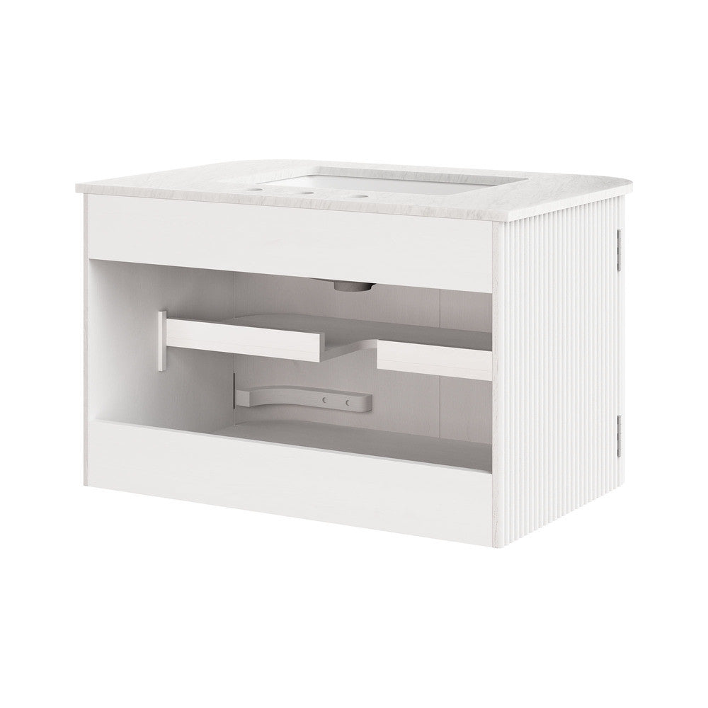 Modway Zia 30" Wall-Mount Bathroom Vanity with Marble Sink by Modway-EEI-7208