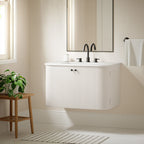 Modway Zia 30" Wall-Mount Bathroom Vanity with Marble Sink by Modway-EEI-7208